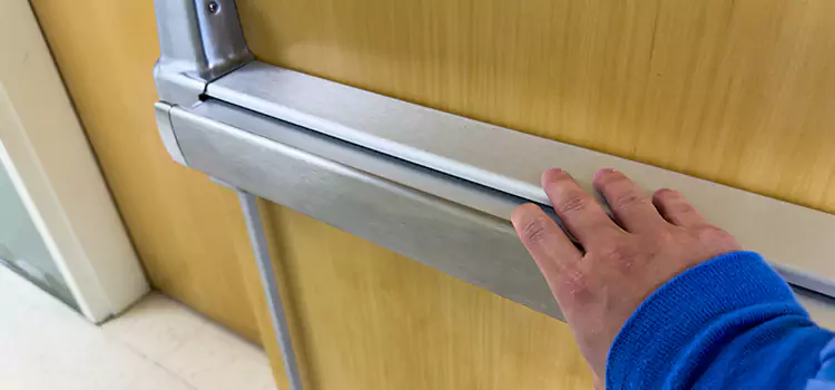 Installing a Push Bar on a Door Rio Rico